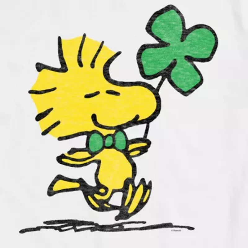 Novelty Mens Crew Neck Short Sleeve Regular Fit Peanuts Graphic T-Shirt