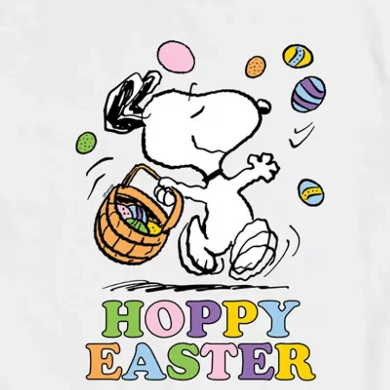 Mens Short Sleeve Peanuts Easter Graphic T-Shirt