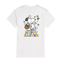 Mens Short Sleeve Peanuts Easter Graphic T-Shirt