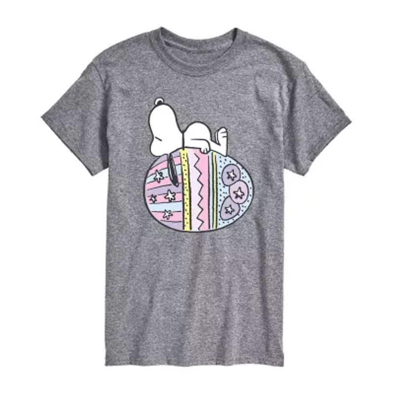 Mens Short Sleeve Peanuts Easter Graphic T-Shirt
