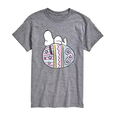 Mens Short Sleeve Peanuts Easter Graphic T-Shirt