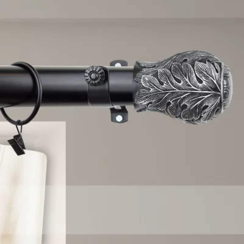 Rod Desyne Leaf 1 1/2 Adjustable Curtain