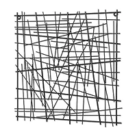 Cheungs Abstract Pewter Finished Square Metal Wall Art