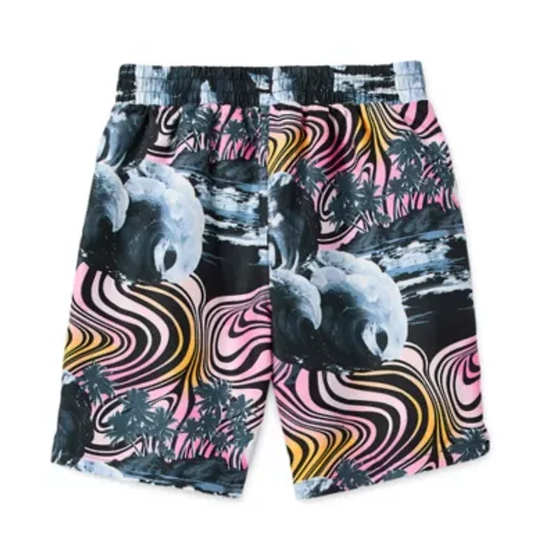 Thereabouts Little & Big Kid Boys Above The Knee Boxer Brief Lined Swim Trunks