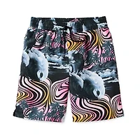 Thereabouts Little & Big Kid Boys Above The Knee Boxer Brief Lined Swim Trunks