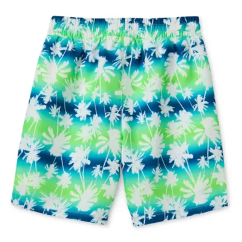 Thereabouts Little & Big Kid Boys Above The Knee Boxer Brief Lined Swim Trunks