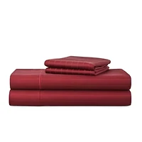Liz Claiborne 600TC Cotton Sateen Dobby Stripe Wrinkle Free Sheet Set