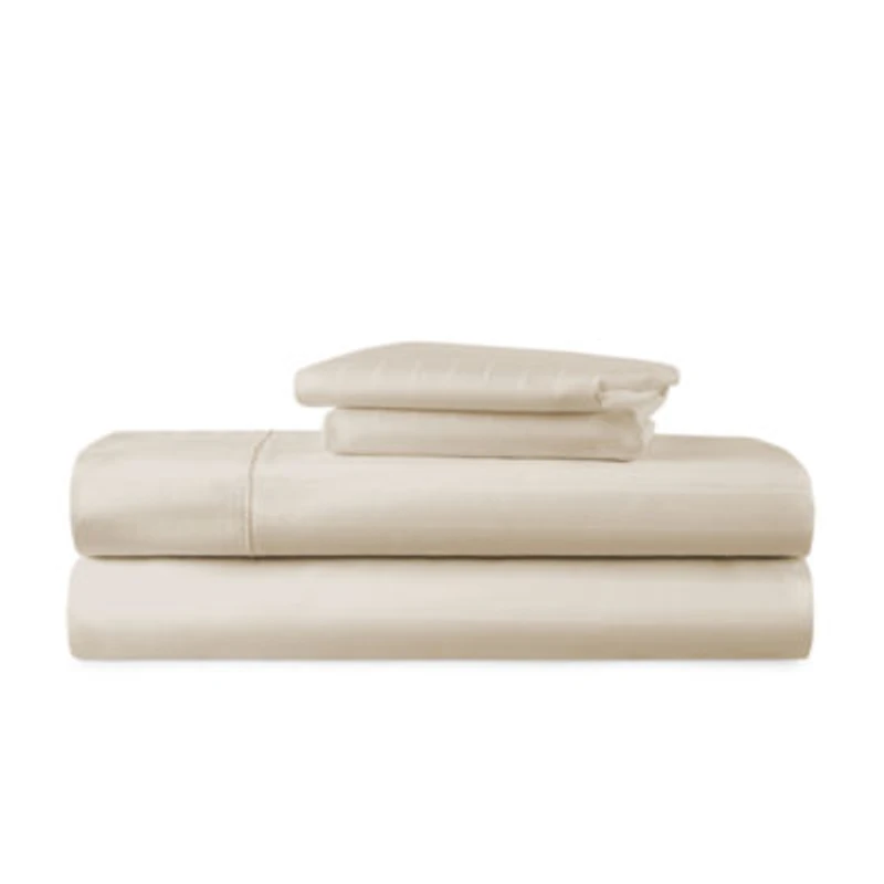 Liz Claiborne 600TC Cotton Sateen Dobby Stripe Wrinkle Free Sheet Set
