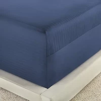 Liz Claiborne 600TC Cotton Sateen Dobby Stripe Wrinkle Free Sheet Set