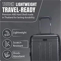 IZOD Zoe 3-pc. Hardside Expandable Lightweight Luggage Set