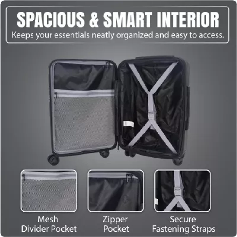 IZOD Zoe 3-pc. Hardside Expandable Lightweight Luggage Set