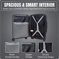 IZOD Zoe 3-pc. Hardside Expandable Lightweight Luggage Set