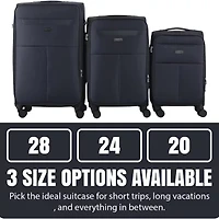 IZOD Liam 3-pc. Softside Expandable Lightweight Luggage Set