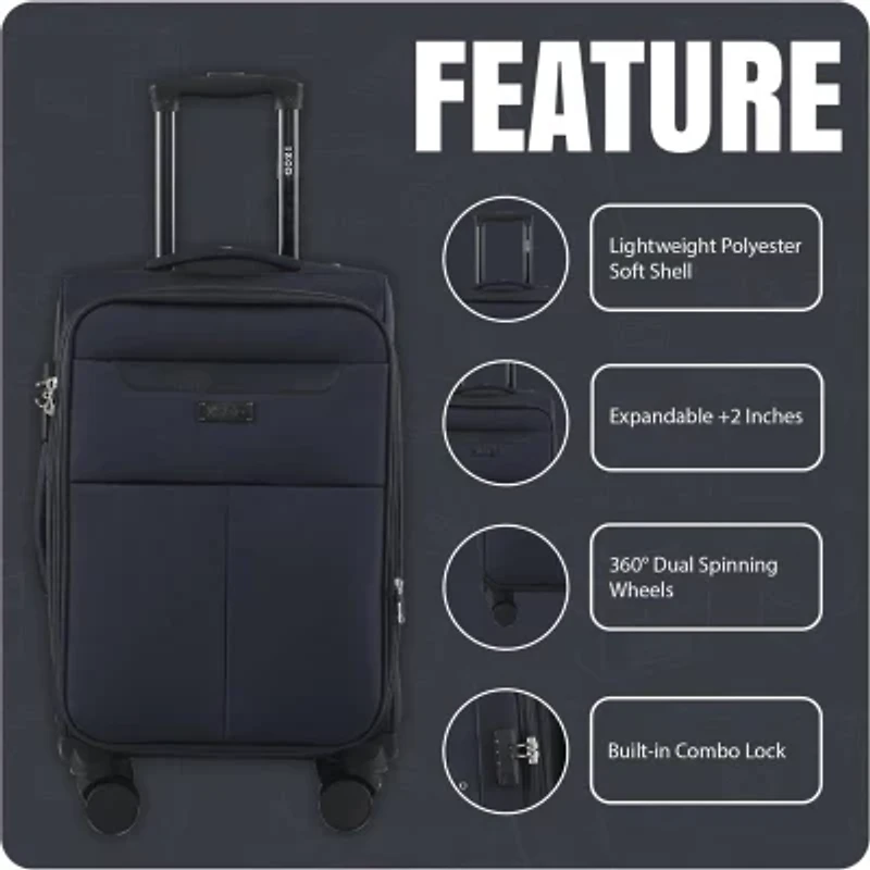 IZOD Liam 3-pc. Softside Expandable Lightweight Luggage Set