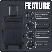 IZOD Liam 3-pc. Softside Expandable Lightweight Luggage Set