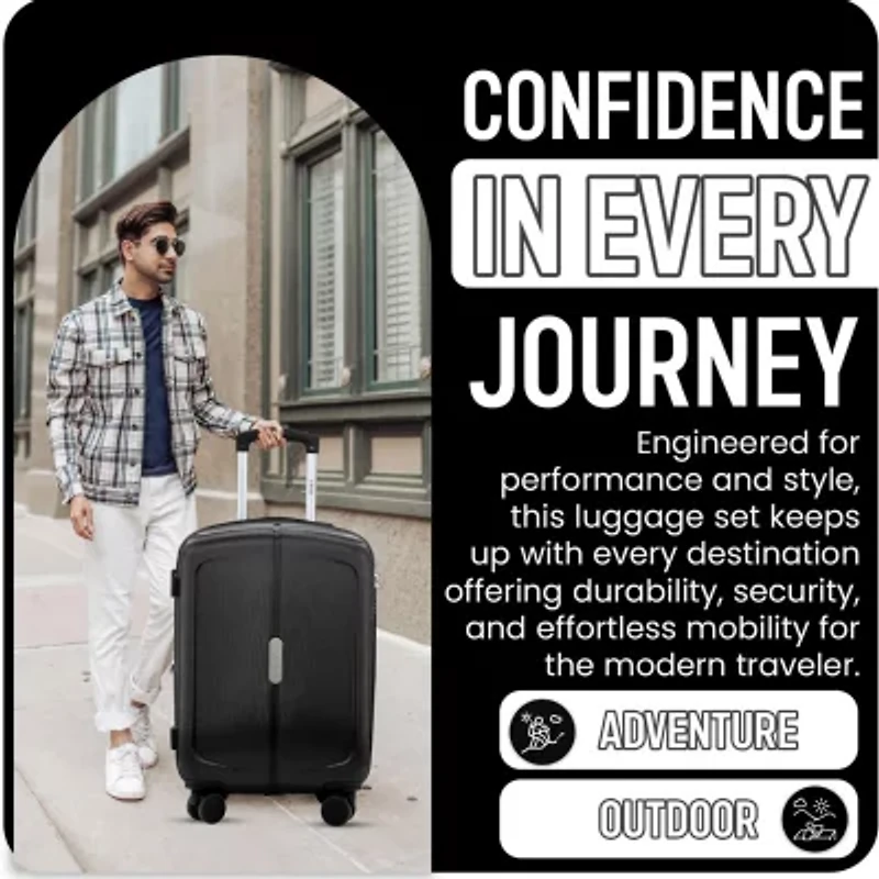 IZOD Mateo 3-pc. Hardside Expandable Lightweight Luggage Set