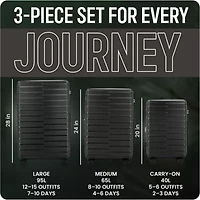 IZOD Romeo 3-pc. Hardside Expandable Lightweight Luggage Set