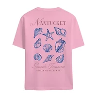 Nantucket Boyfreind Tee Womens Crew Neck Short Sleeve Graphic T-Shirt