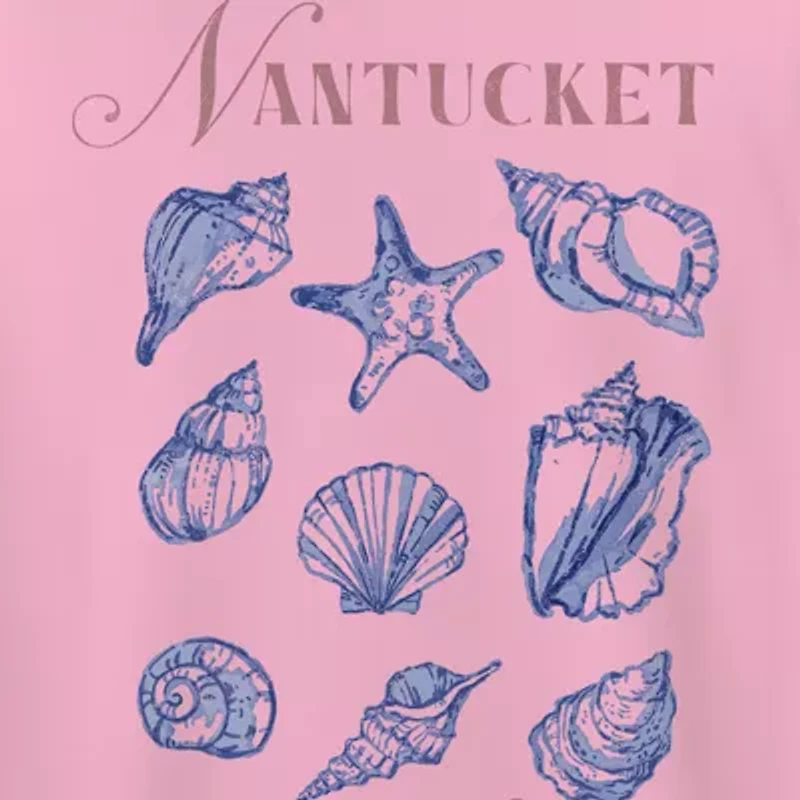 Nantucket Boyfreind Tee Womens Crew Neck Short Sleeve Graphic T-Shirt