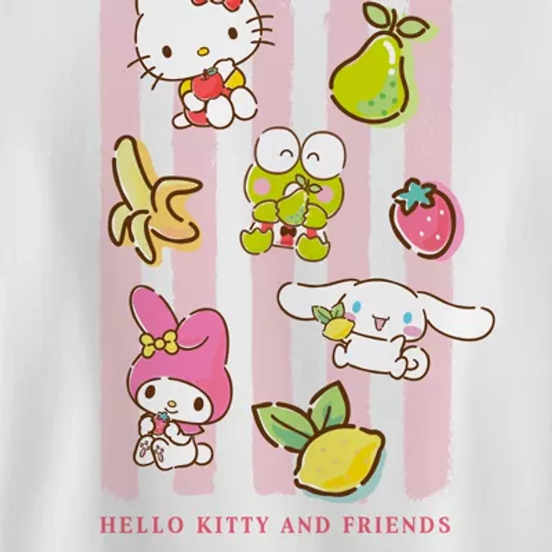 Womens Crew Neck Short Sleeve Regular Fit Hello Kitty Graphic T-Shirt