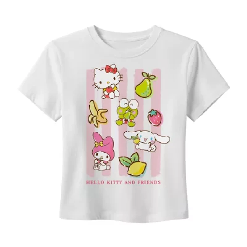 Womens Crew Neck Short Sleeve Regular Fit Hello Kitty Graphic T-Shirt