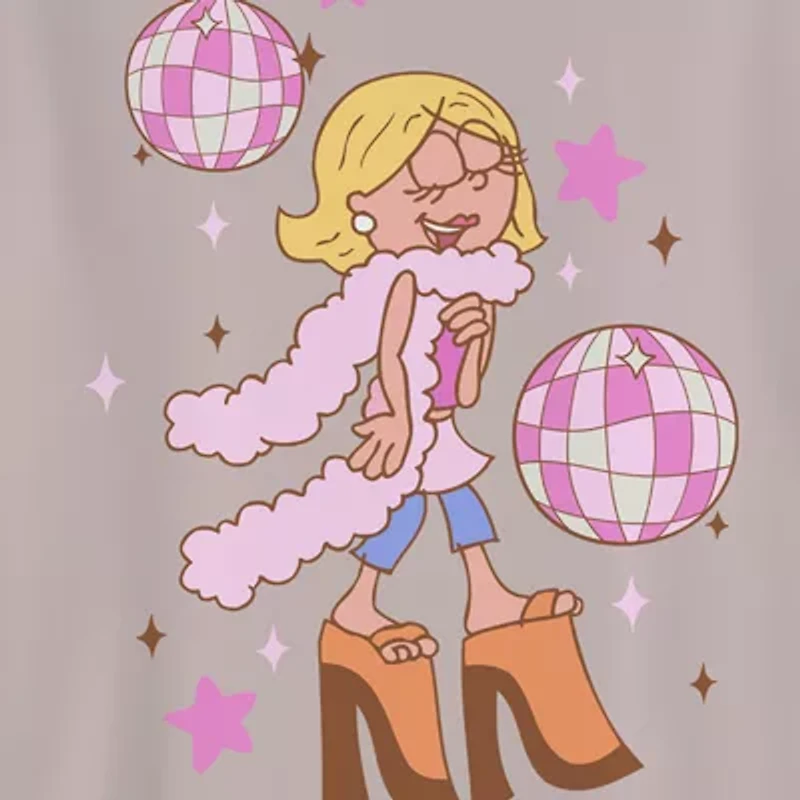 Lizzie Mcguire Oversized Tee Womens Crew Neck Short Sleeve Graphic T-Shirt