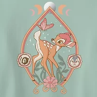 Bambi Baby Tee Womens Crew Neck Short Sleeve Graphic T-Shirt