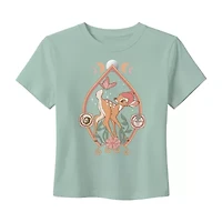 Bambi Baby Tee Womens Crew Neck Short Sleeve Graphic T-Shirt