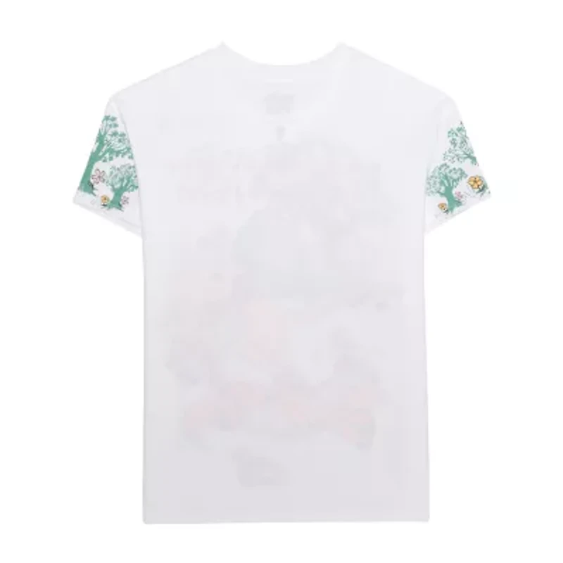 Boyfriend Tee Womens Crew Neck Short Sleeve Regular Fit Winnie The Pooh Graphic T-Shirt