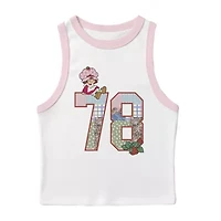 Womens Juniors Sleeveless Strawberry Shortcake Tank Top