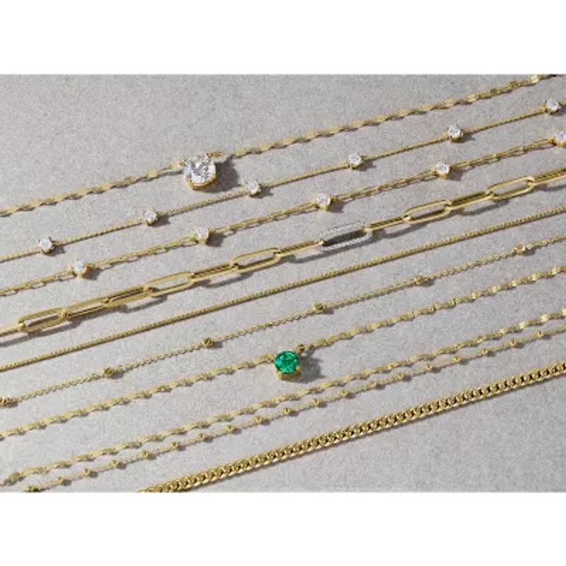 Diamond Addiction (G-H / Si2-I1) Womens 10K Gold 19 1/2 Inch Link Chain Necklace