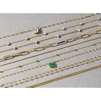 Diamond Addiction (G-H / Si2-I1) Womens 1/10 CT. T.W. Lab Grown White Diamond 10K Gold Paperclip 18 Inch Pendant Necklace