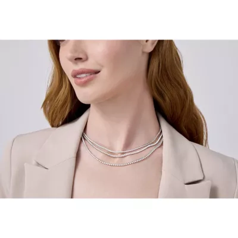 Diamond Addiction (G-H / Si2-I1) Womens 5 CT.T.W. White Diamond Sterling Silver 17 Inch Tennis Necklace in Sterling Silver