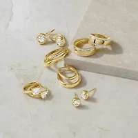 Diamond Addiction (G-H / Si2-I1) Womens 1 1/2 CT. T.W. Lab Grown White Diamond 14K Gold Over Silver 14mm Pear Hoop Earrings