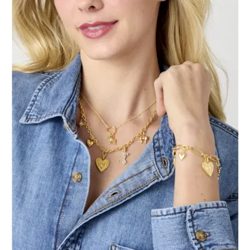 Diamond Addiction (G-H / Si2-I1) Womens 1/10 CT. T.W. Lab Grown White Diamond 14K Gold Over Silver LIghtning Bolt Moon Star 17 Inch Pendant Necklace