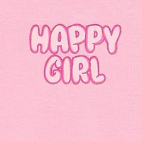 Okie Dokie Baby Girls Round Neck Short Sleeve Bodysuit