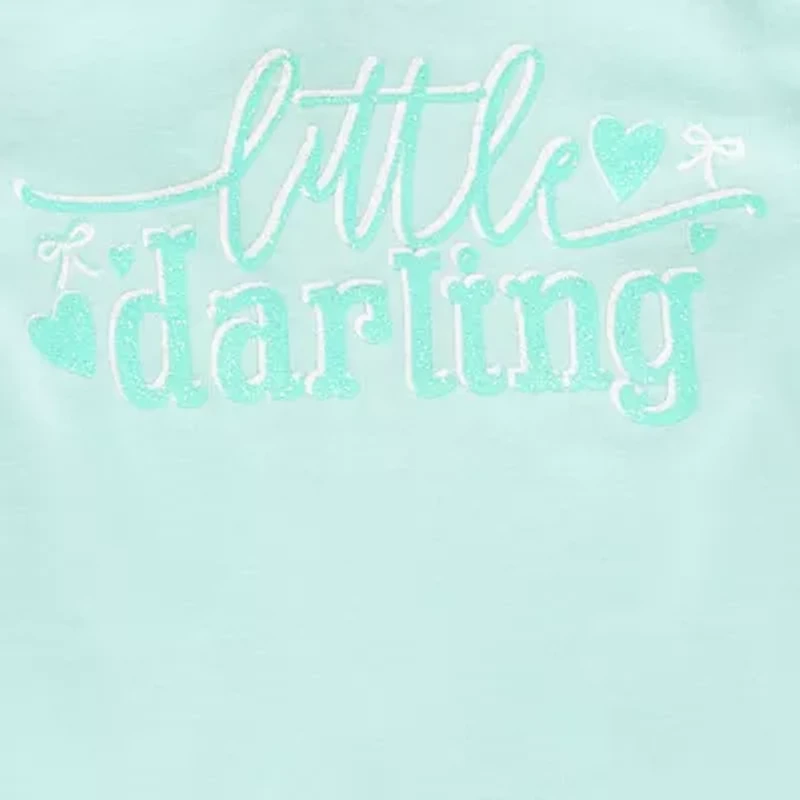 Okie Dokie Baby Girls Round Neck Short Sleeve 4-pc. Bodysuit