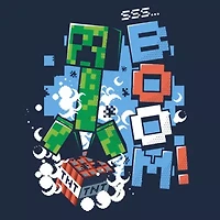 Little & Big Kid Boys Crew Neck Short Sleeve Oversized Minecraft Graphic T-Shirt