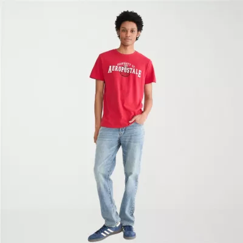 AEROPOSTALE Mens Crew Neck Short Sleeve Classic Fit Graphic T-Shirt