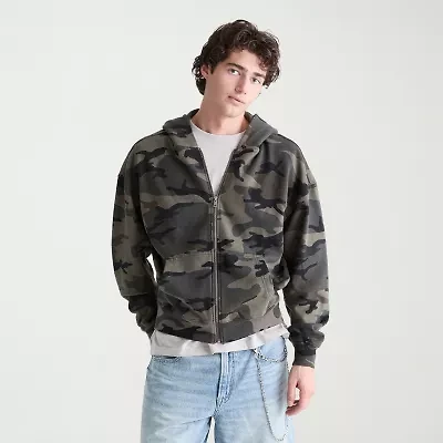 AEROPOSTALE Camo Cloud Soft Mens Long Sleeve Fleece Zipper Hoodie