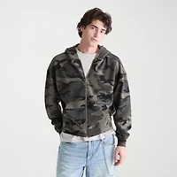 AEROPOSTALE Camo Cloud Soft Mens Long Sleeve Fleece Zipper Hoodie