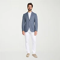 IBIZA AZURE Mens Plaid Slim Fit Sport Coat
