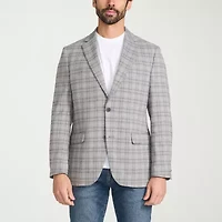 IBIZA AZURE Mens Windowpane Modern Fit Sport Coat
