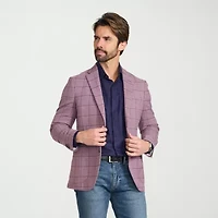 IBIZA AZURE Mens Windowpane Slim Fit Sport Coat