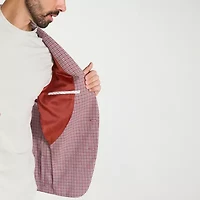 IBIZA AZURE Mens Plaid Slim Fit Sport Coat