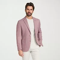 IBIZA AZURE Mens Plaid Slim Fit Sport Coat