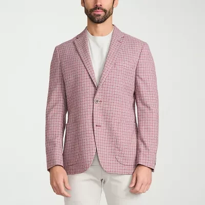 IBIZA AZURE Mens Plaid Slim Fit Sport Coat
