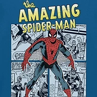 Mens Crew Neck Short Sleeve Classic Fit Spiderman Big and Tall Graphic T-Shirt