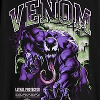 Mens Crew Neck Short Sleeve Classic Fit Marvel Venom Big and Tall Graphic T-Shirt