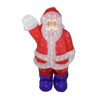24'' Lighted Commercial Grade Acrylic Santa Claus Christmas Display Decoration